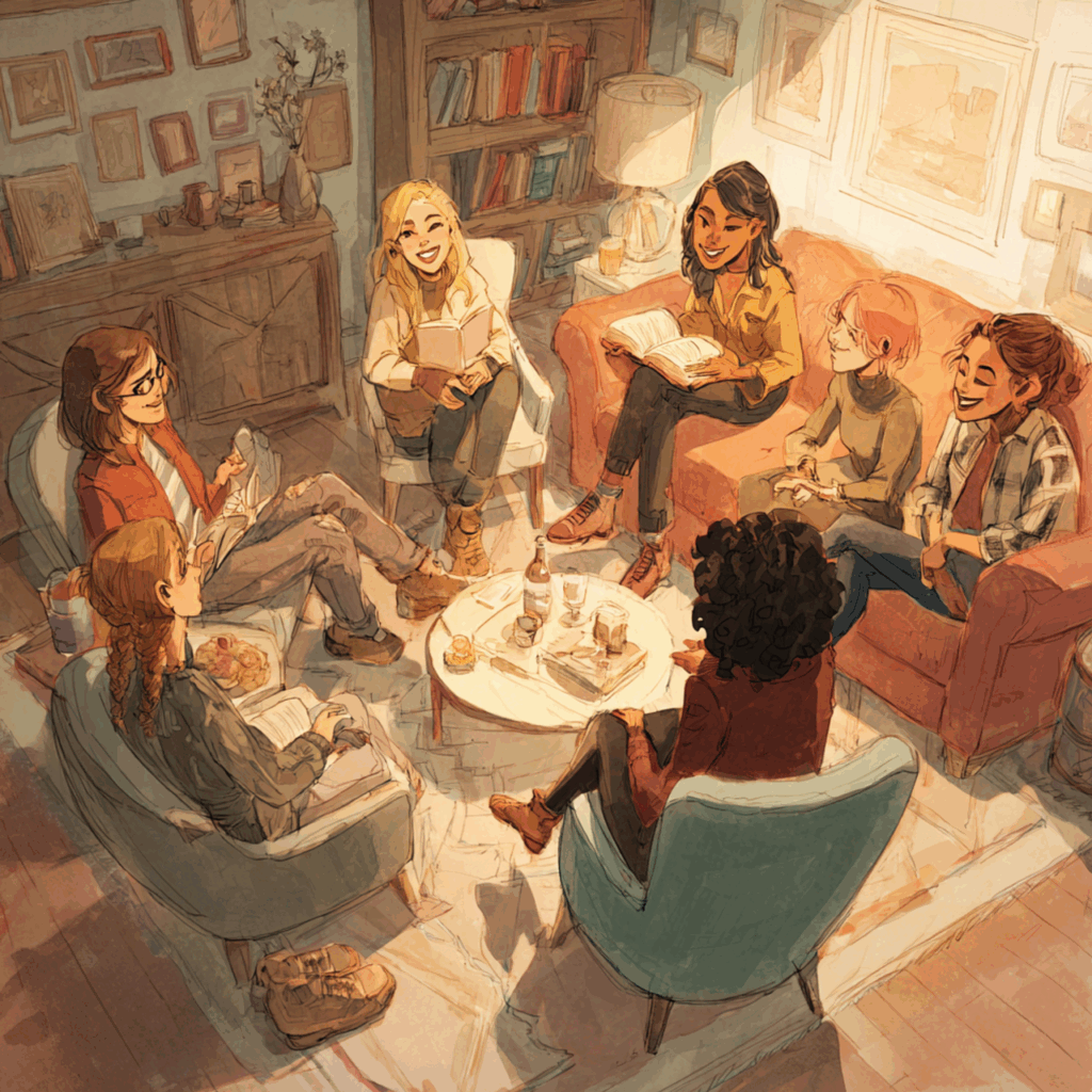 Club de lecture romance entre passionnées de livres d'amour